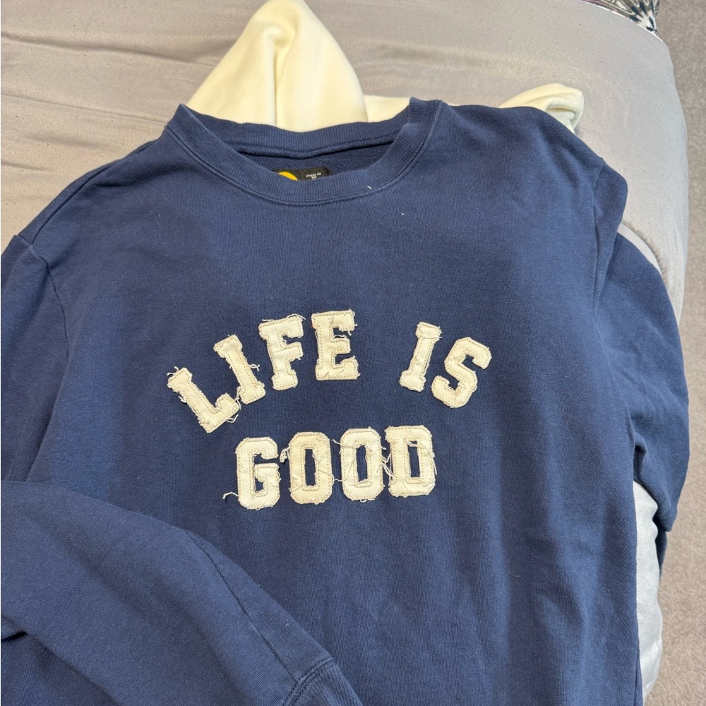 Life is Good womens  Navy crew